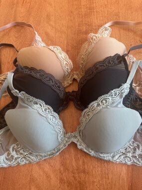 Set of 3 Natori Feathers Plunge T-Shirt Bra